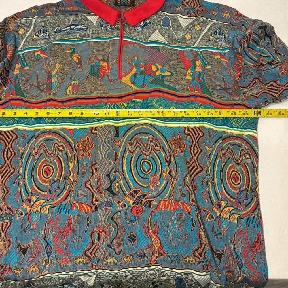 COOGI Men's Vibrant Abstract Button Down Shirt - Picture 7 of 11